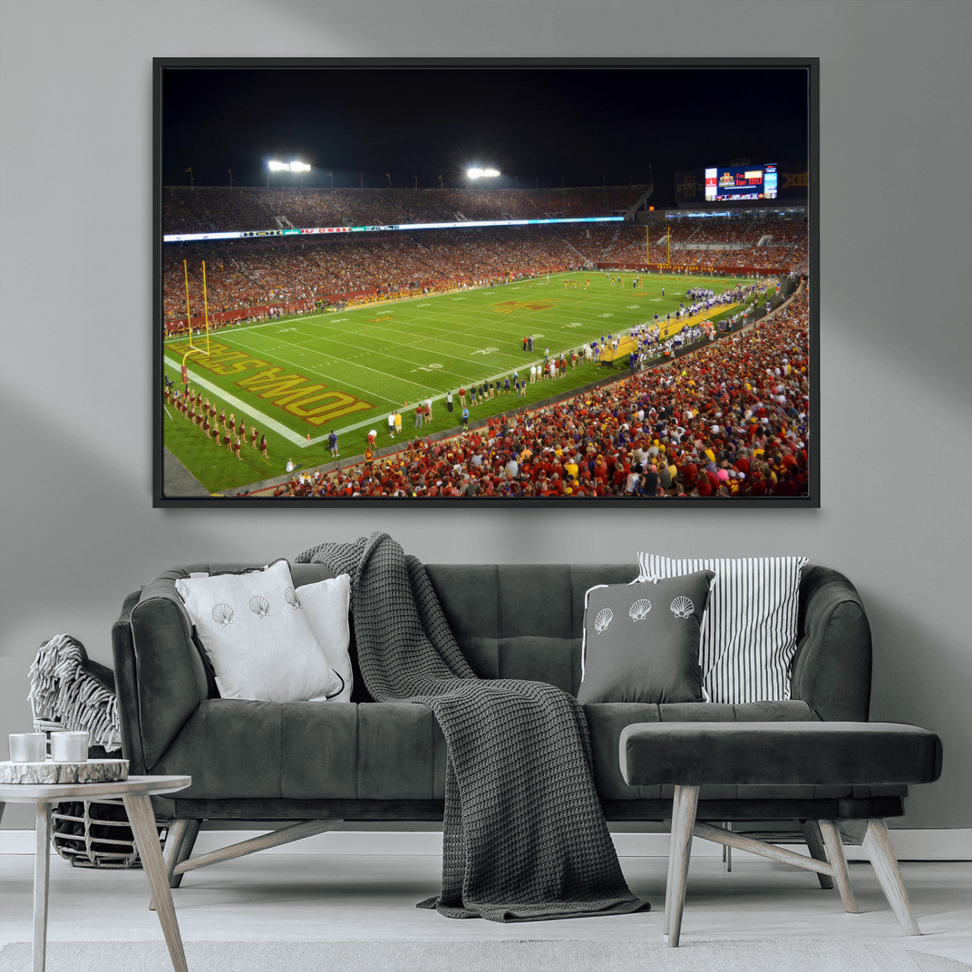 MGV-FC-36X24 - Iowa State University Cyclones Football Team Print - Ames Jack Trice Stadium Canvas Print