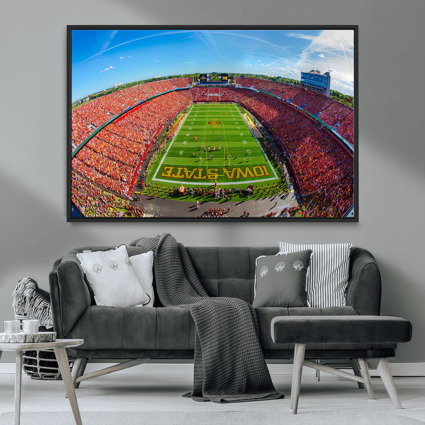 MGV-FC-36X24 - Iowa State University Cyclones Football Team Print - Ames Jack Trice Stadium Art Canvas Print