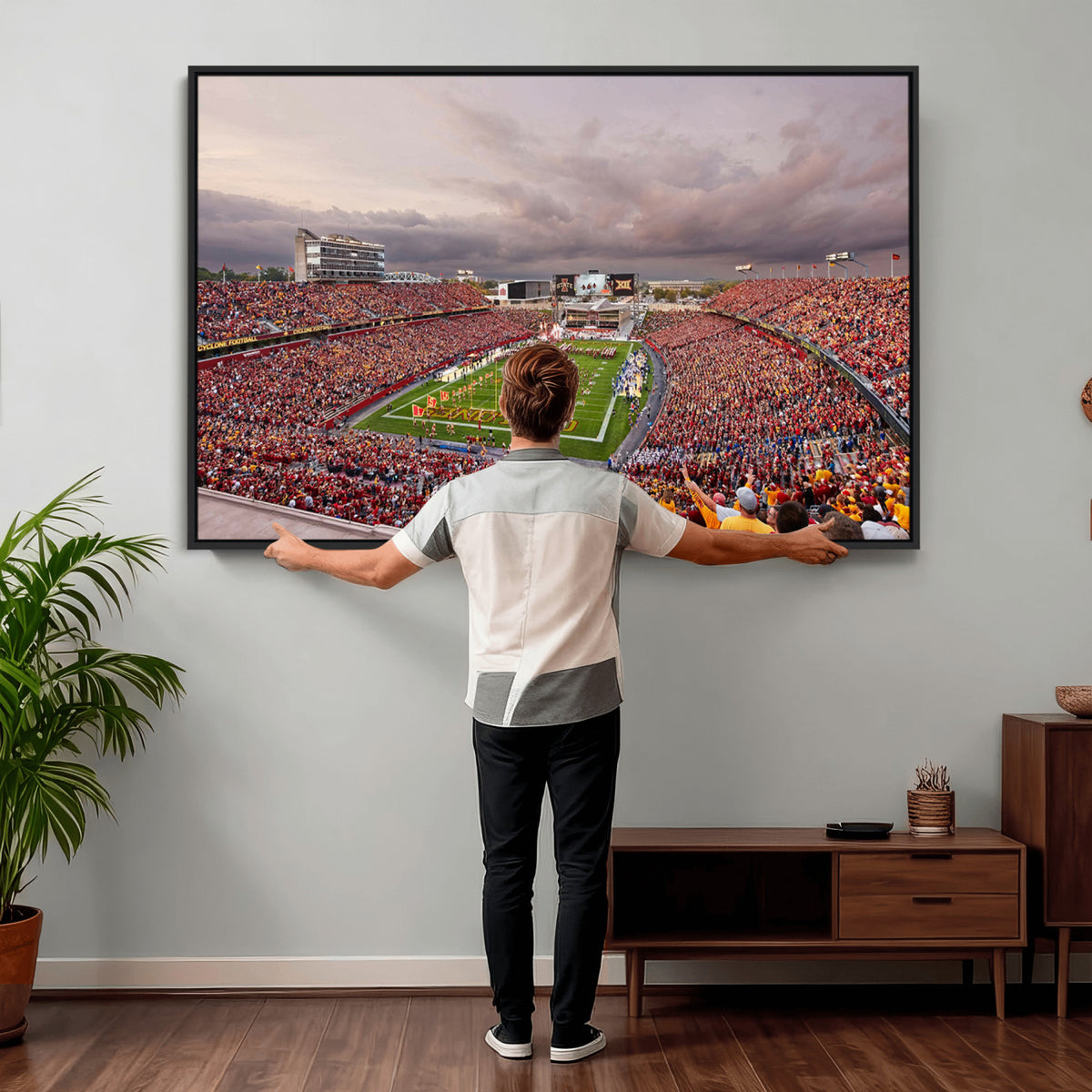 50373-MGV-CV-36X24 - Iowa State University Cyclones Football Team Print, Ames