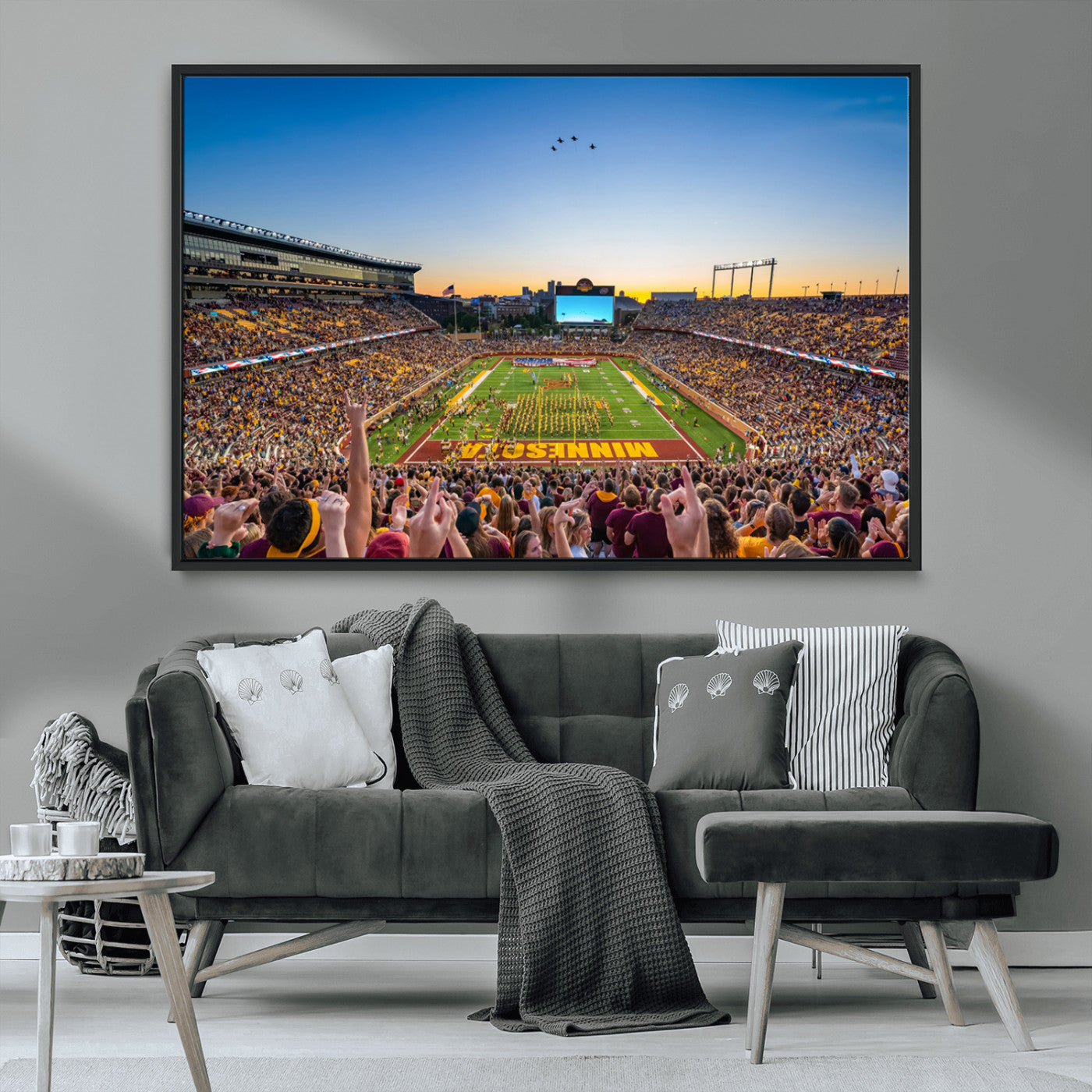 MGV-FC-36X24 - University of Minnesota Golden Gophers Art Print, Football Team Print - Minneapolis Huntington Bank