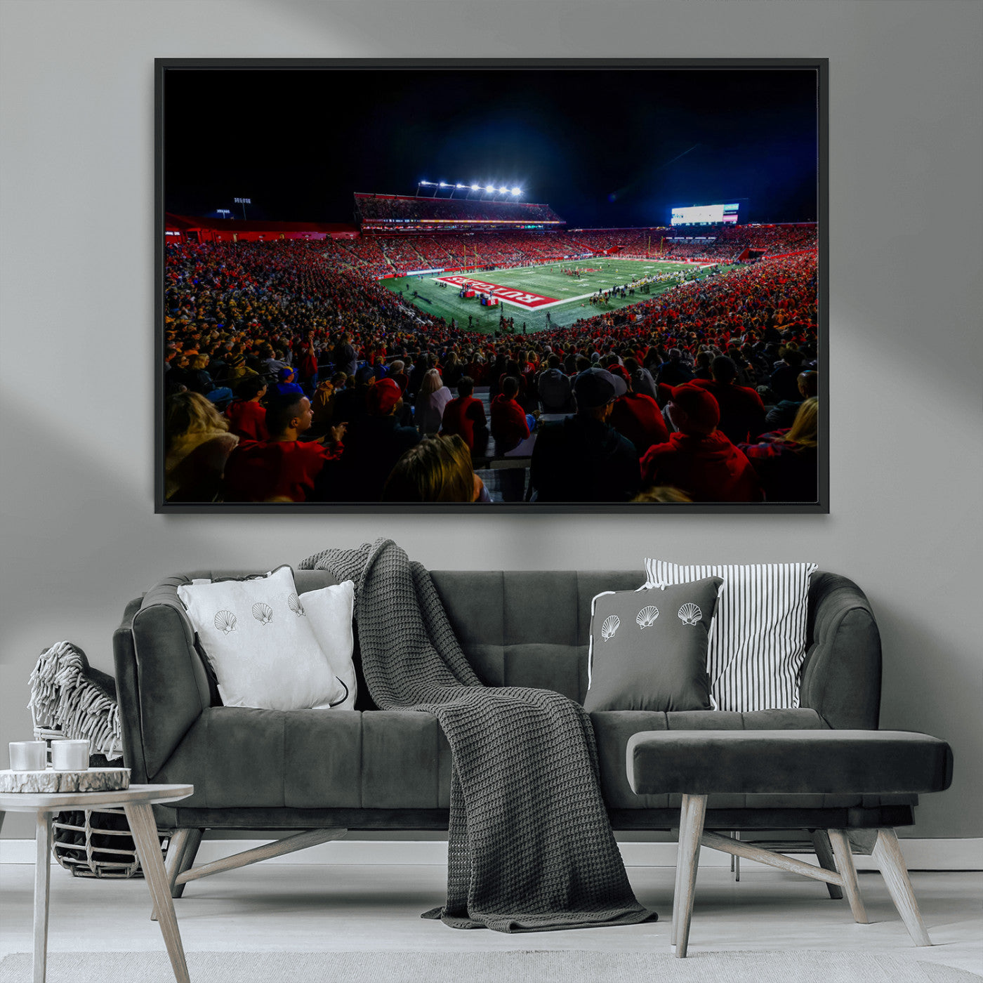 MGV-FC-36X24 - Rutgers Scarlet Knights Football Team Print - SHI Stadium, Piscataway Wall Art Canvas Print