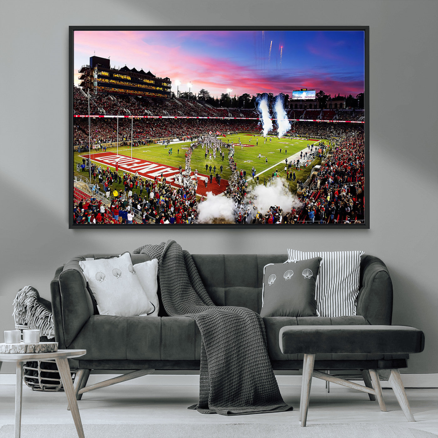 MGV-FC-36X24 - Stanford University Cardinal Football Team Print - Stanford Stadium Wall Art Canvas Print