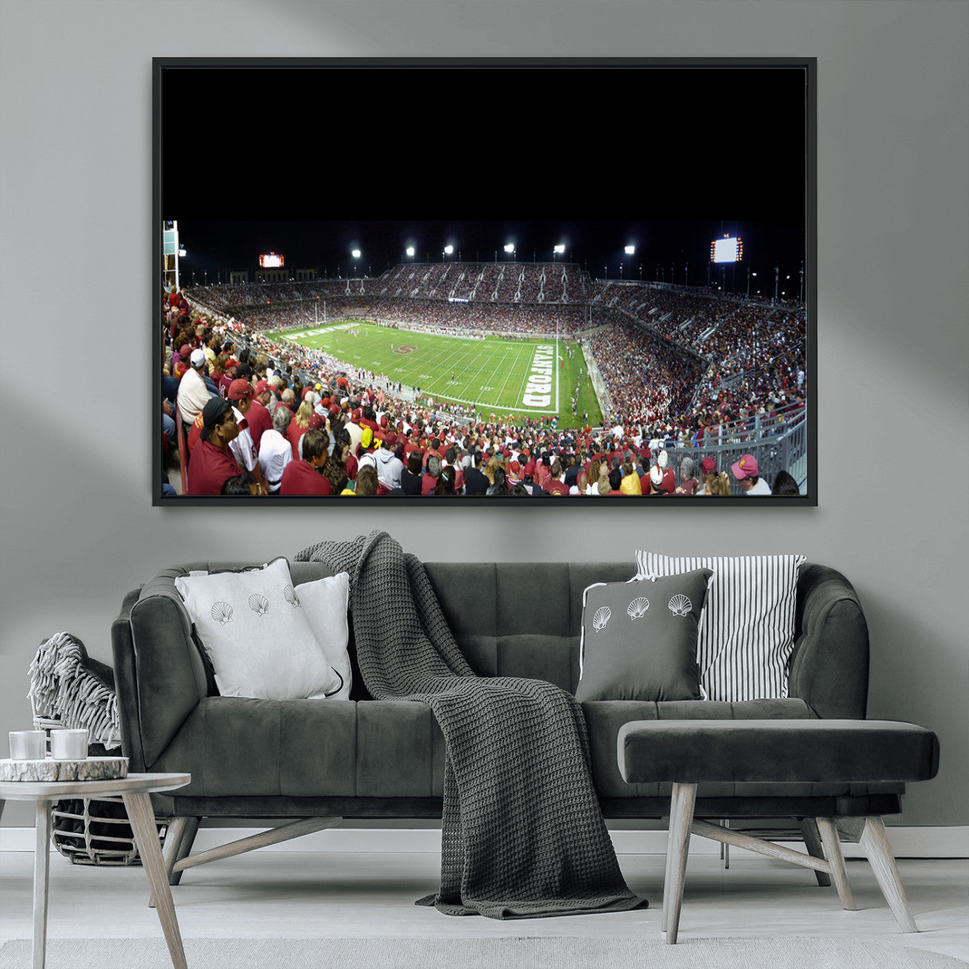MGV-FC-36X24 - Stanford University Cardinal Football Team Print - Stanford Stadium Wall Art Canvas Print