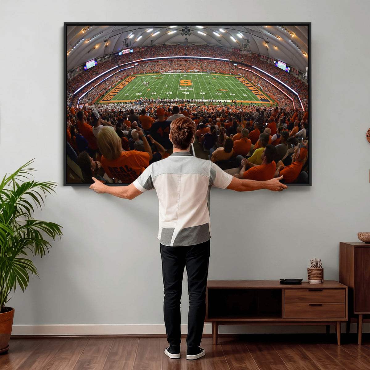 43291-MGV-CV-36X24 - Syracuse University Orange Football Canvas Print, Football Team Print - Syracuse JMA Wireless Dome
