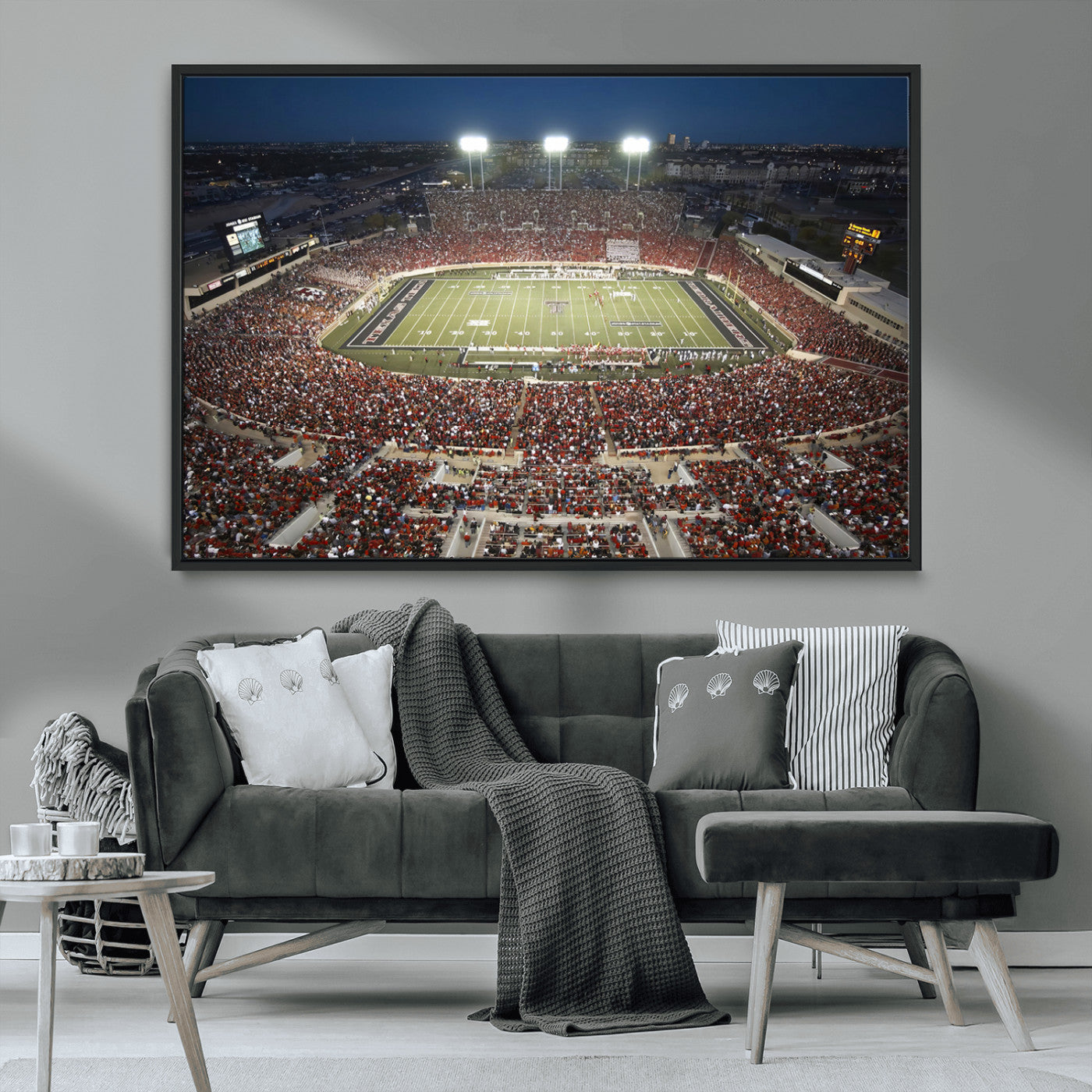 MGV-FC-36X24 - Texas Tech Red Raiders Football Team Print - Lubbock Jones AT&T Stadium Wall Art Canvas Print