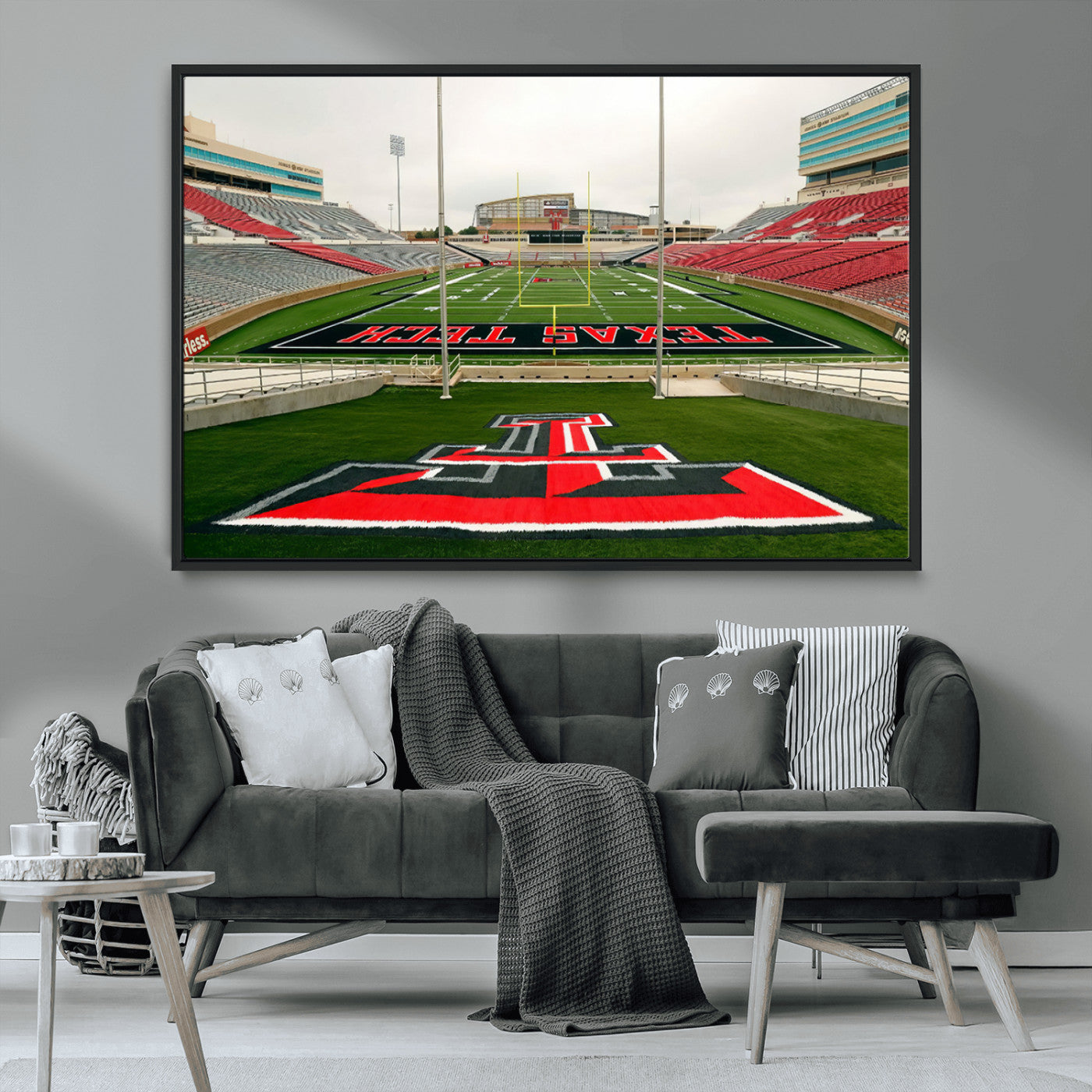 MGV-FC-36X24 - Texas Tech Red Raiders Football Team Print - Lubbock Jones AT&T Stadium Wall Art Canvas Print