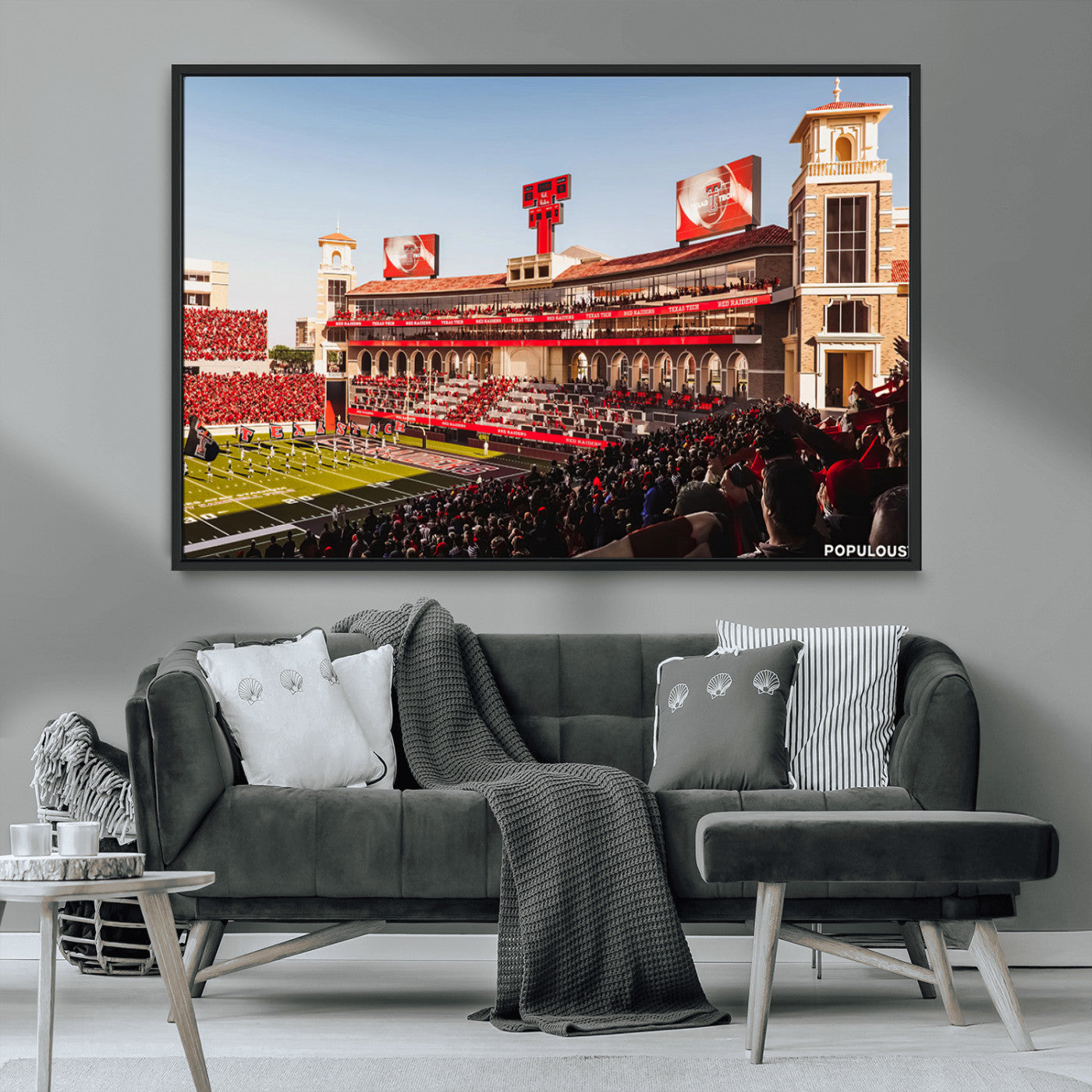 MGV-FC-36X24 - Jones AT&T Stadium Texas Tech Red Raiders Wall Art | Large Att Stadium Canvas Print | College
