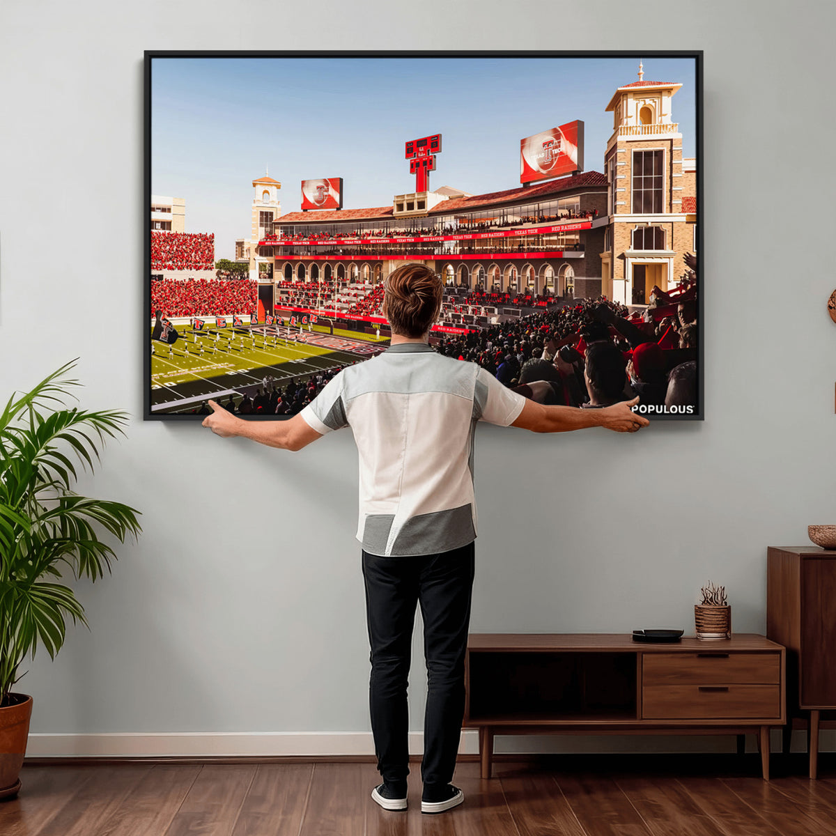 89744-MGV-CV-36X24 - Jones AT&T Stadium Texas Tech Red Raiders Wall Art