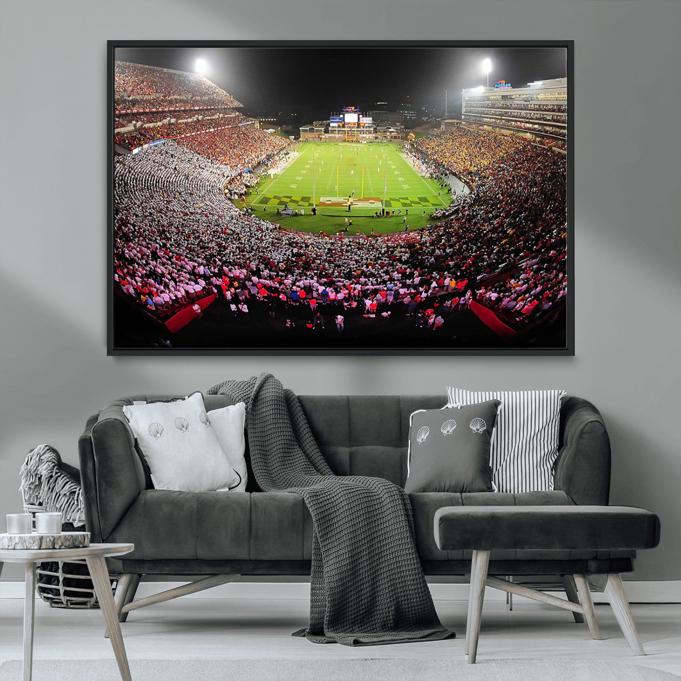 MGV-FC-36X24 - University of Maryland Terrapins Football Team Print - College Park SECU Stadium Wall Art Canvas