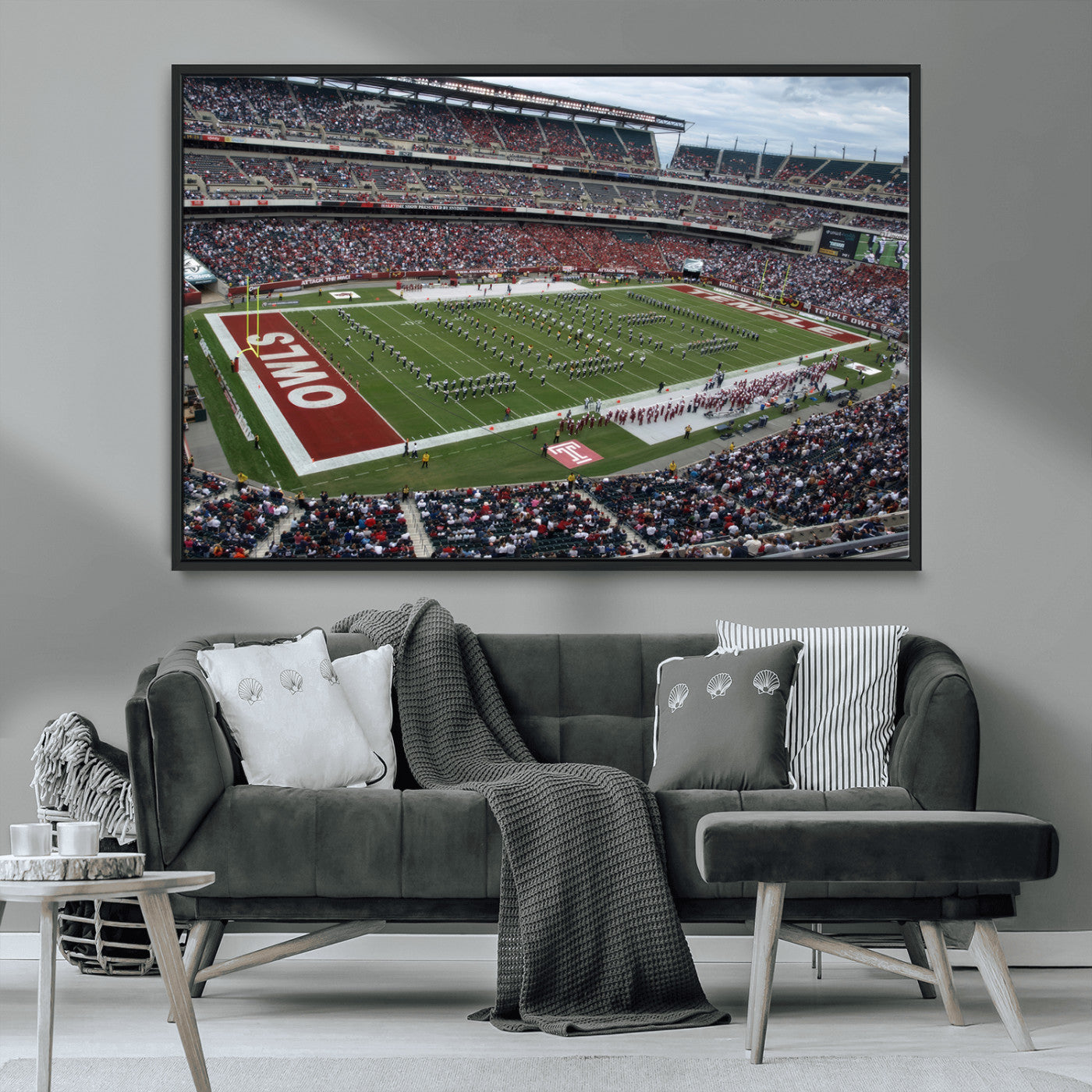 MGV-FC-36X24 - The Temple University Owls Athletics Team Print - Philadelphia Lincoln Financial Field Stadium Wall