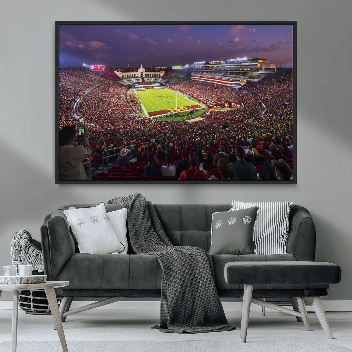 MGV-FC-36X24 - The University of Southern California USC Trojans Football Team Print - Los Angeles Memorial