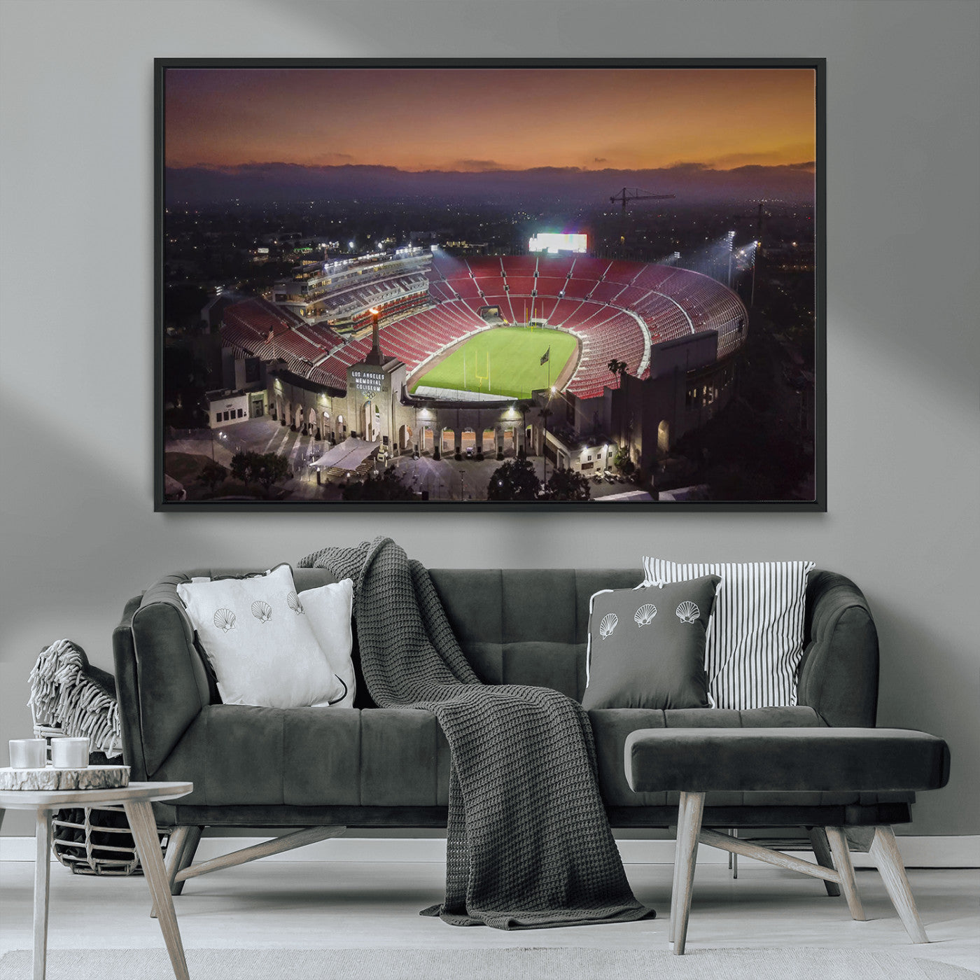MGV-FC-36X24 - The University of Southern California USC Trojans Football Team Print - Los Angeles Memorial