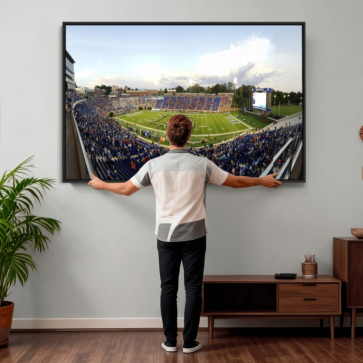 44850-MGV-CV-36X24 - The Duke University Blue Devils Football Team Print, Durham