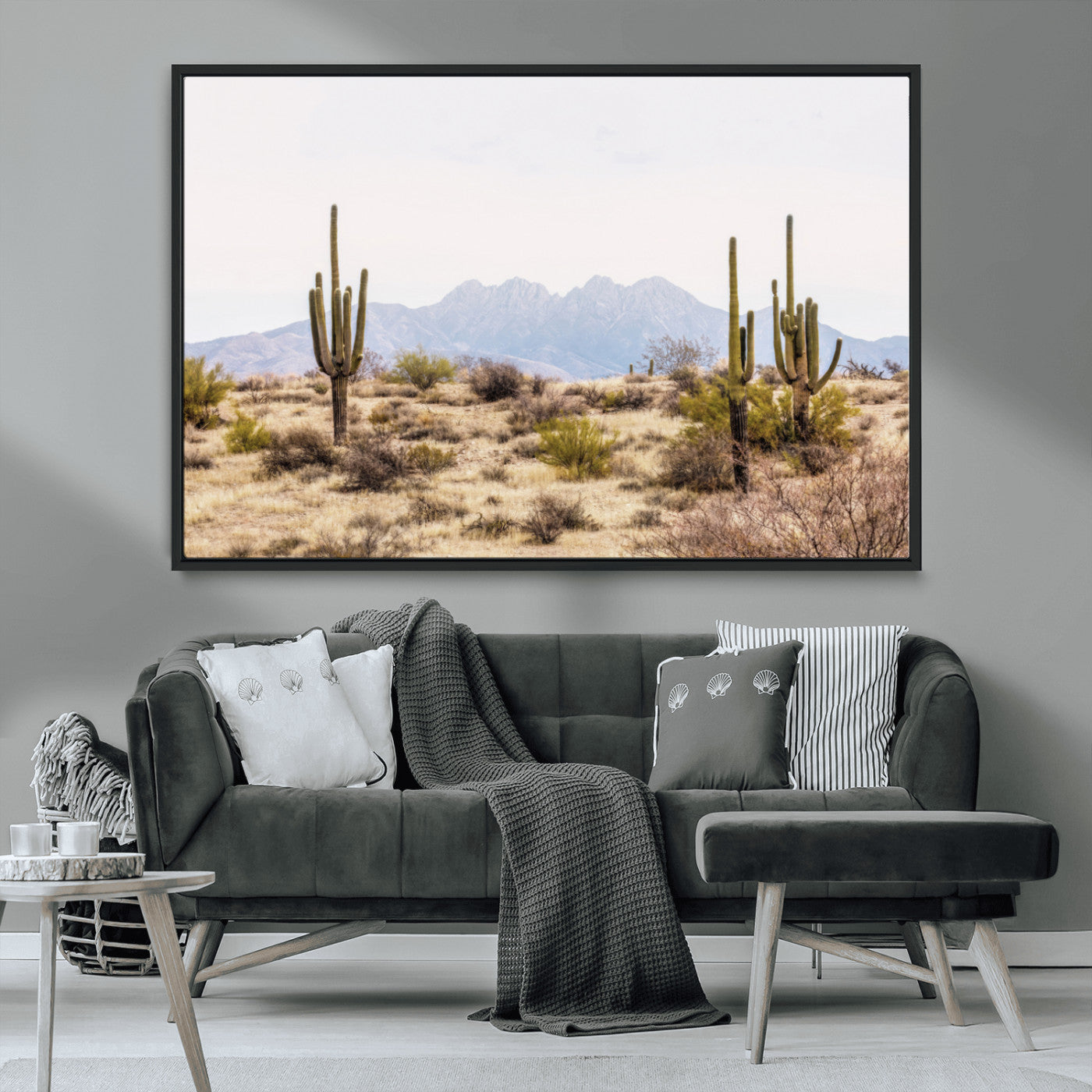 MGV-FC-36X24 - Arizona Desert Wall Art Print | Arizona Desert Canvas Print with Saguaro Cacti | Southwestern