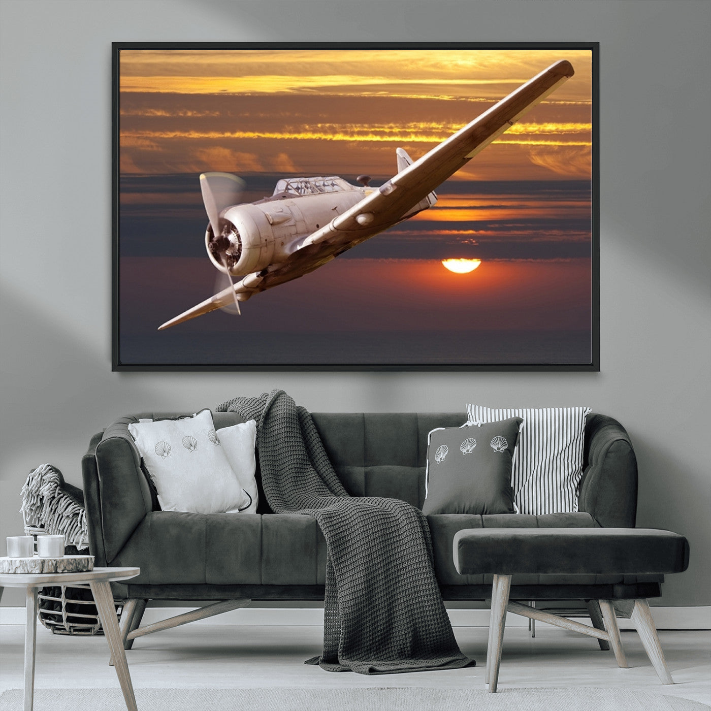 MGV-FC-36X24 - Old War Plane Wall Art Canvas Print