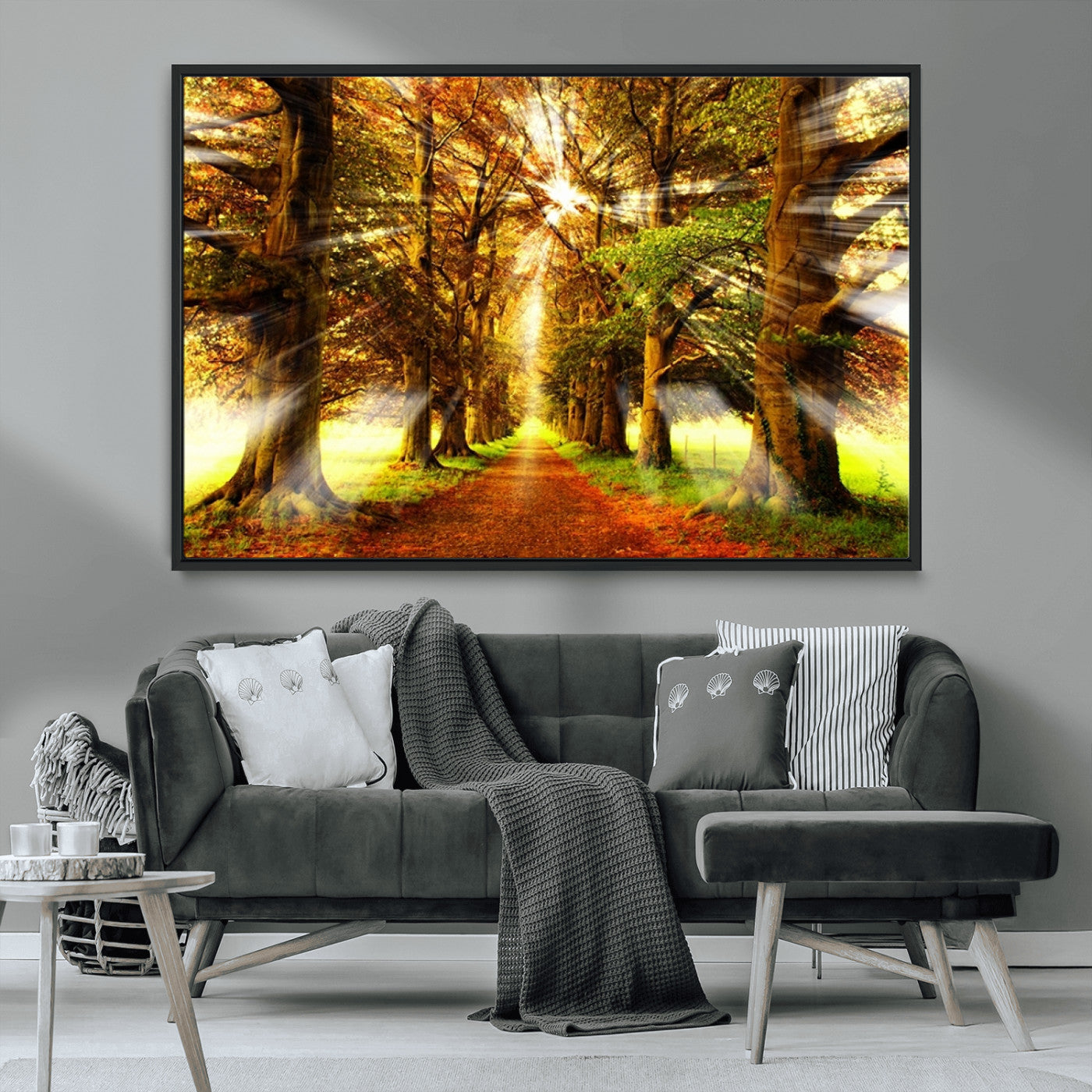 MGV-FC-36X24 - Sunshine in Forest and Trees Wall Art Canvas Print