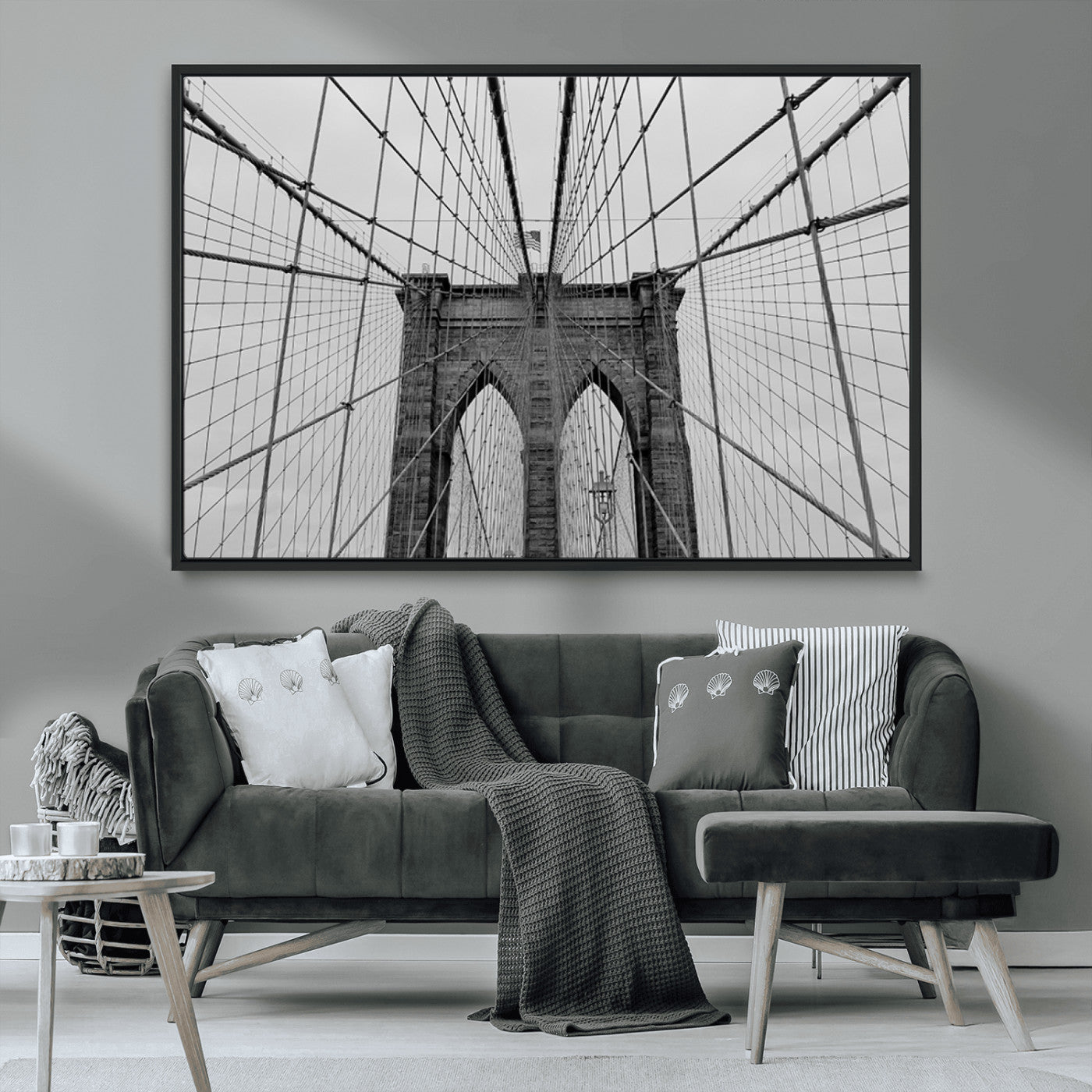 MGV-FC-36X24 - Large Brooklyn Bridge Wall Art Canvas Print