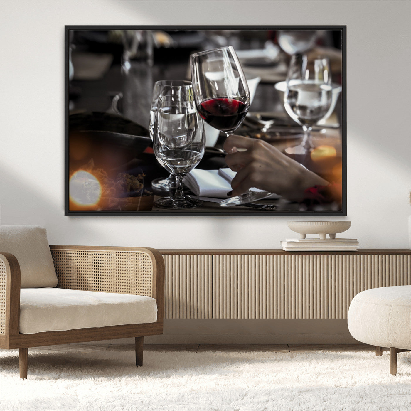 MGV-FC-36X24 - Red Wine and Glass Canvas Print