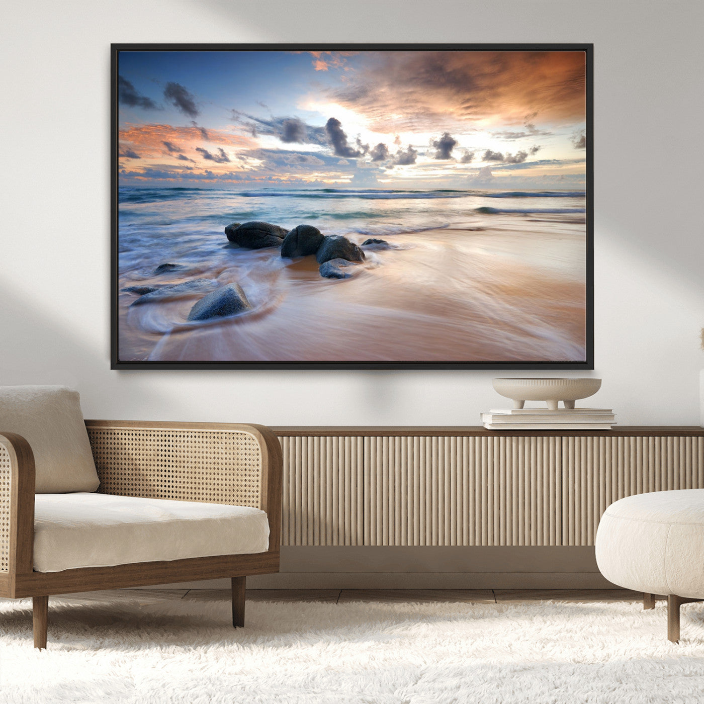 MGV-FC-36X24 - Serene Weather On The Beach Wall Art Canvas Print