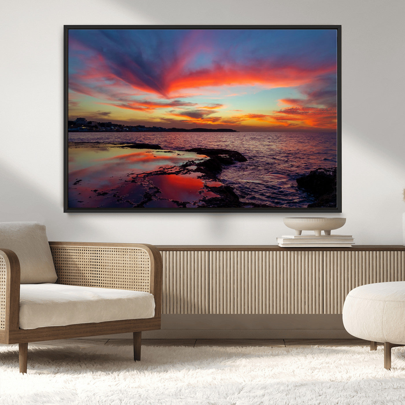MGV-FC-36X24 - Glorious Sunset on The Beach Wall Art Canvas Print
