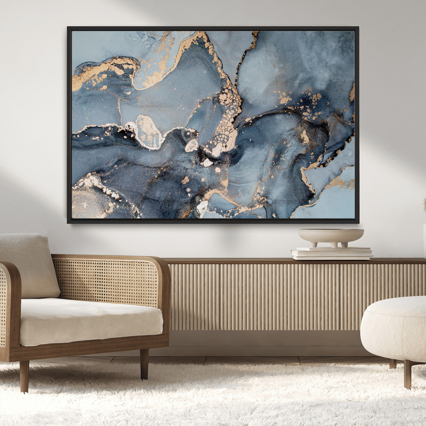 MGV-FC-36X24 - Multipanel Marble Fluid Effect Wall Art Abstract Canvas Wall Art Print