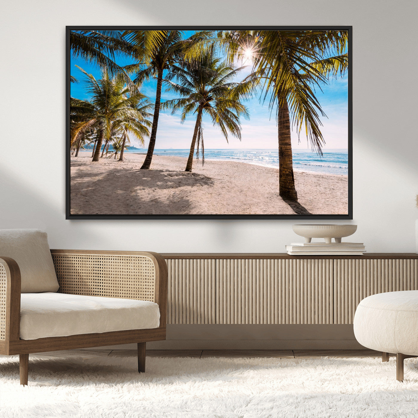 MGV-FC-36X24 - Palm Beach Tropical Island Wall Art Canvas Print