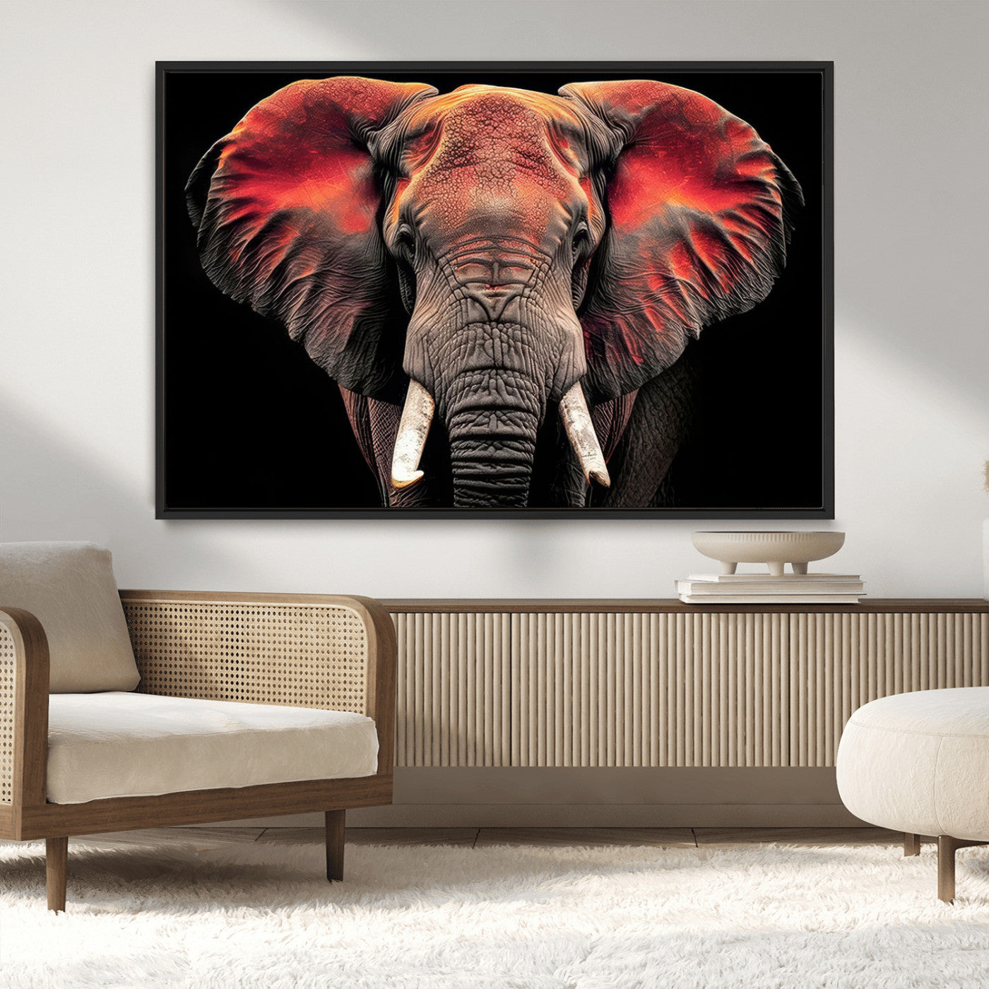 -Elephant Wall Art Canvas Print