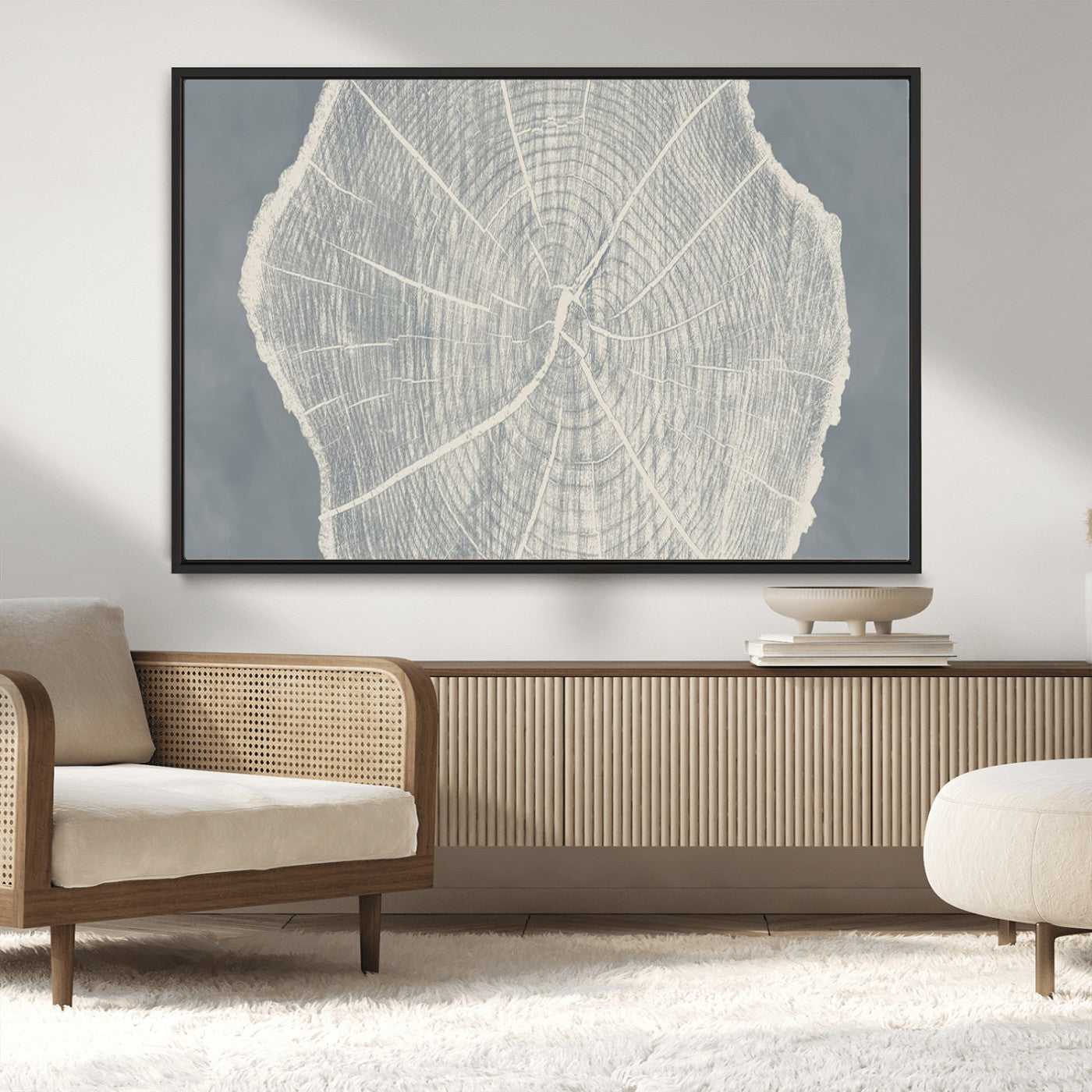 -Abstract Tree Ring Wall Art Canvas Print – Nature-Inspired, Ready to Hang, Modern Home Decor