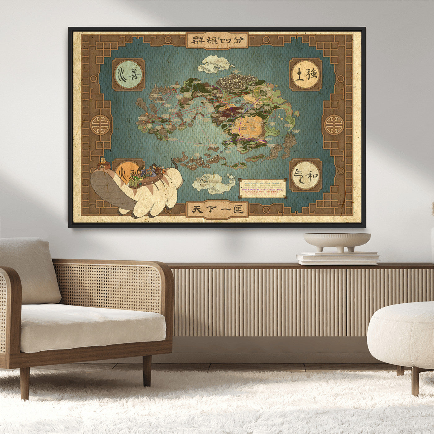 MGV-FC-36X24 - Push Pin World Map Canvas Print – Framed Wall Art for Couples to Track Their Travels – Anniversary
