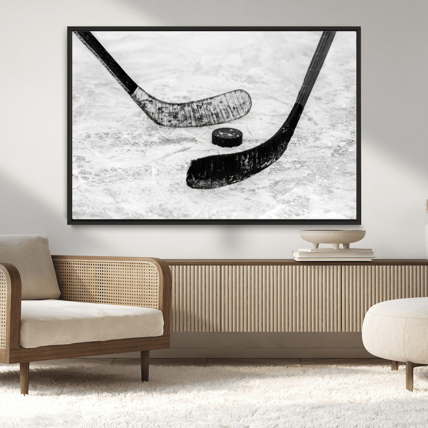MGV-FC-36X24 - Winter Ice Hockey Sport Canvas Wall Art Print - Hockey Wall Art Print