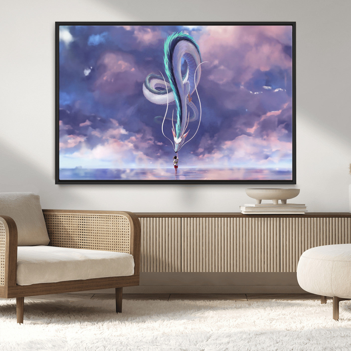 MGV-FC-36X24 - Spirited Away Haku and Chihiro Poster - Anime Lover - Hayao Miyazaki - Studio Ghibli Poster - Anime