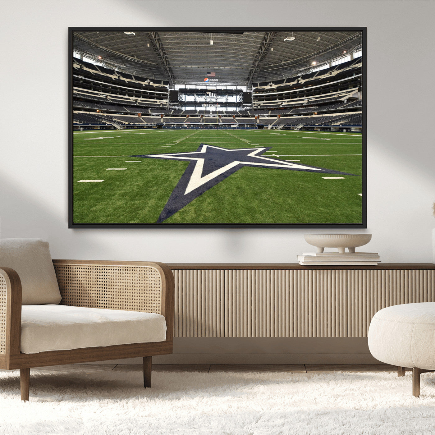 MGV-FC-36X24 - Dallas Cowboys Football Team Print - Arlington AT&T Stadium Wall Art Canvas Print