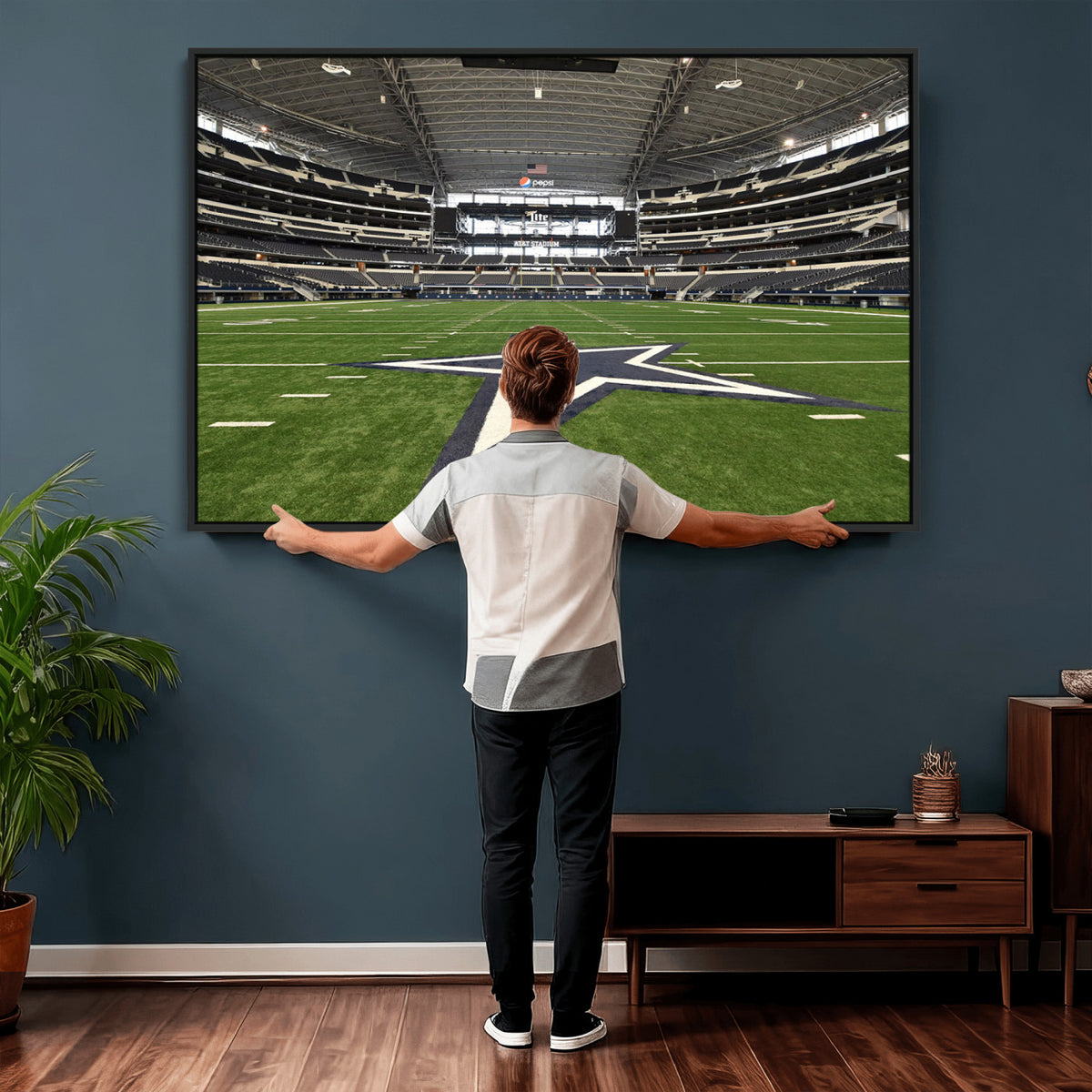 14834-MGV-CV-36X24 - Dallas Cowboys Football Team Print - Arlington AT&T Stadium