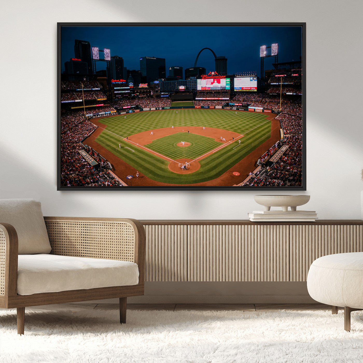 MGV-FC-36X24 - St. Louis Cardinals Baseball Team Print - Busch Stadium Wall Art Canvas Print
