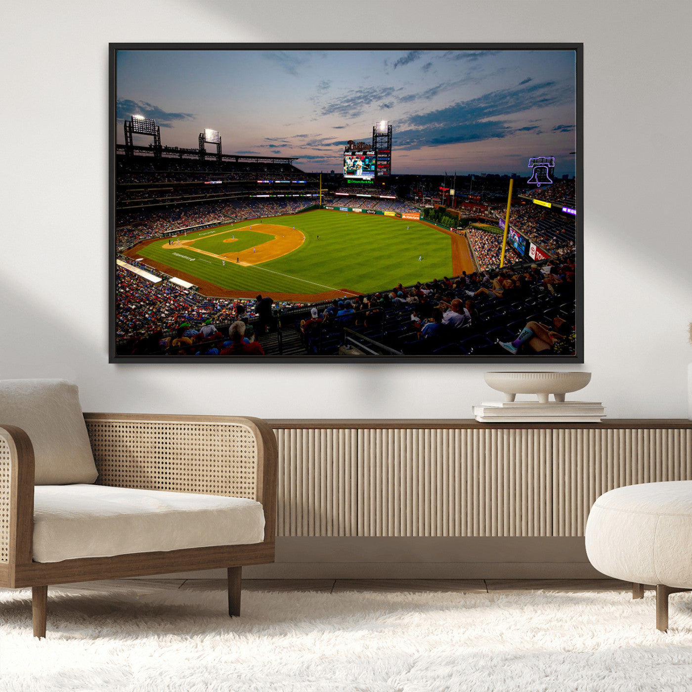 MGV-FC-36X24 - Philadelphia Phillies Baseball Team Print - Citizens Bank Park Stadium Wall Art Canvas Print