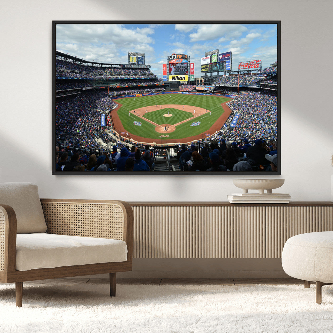 MGV-FC-36X24 - New York Mets Baseball Team Print - Citi Field Stadium Wall Art Canvas Print