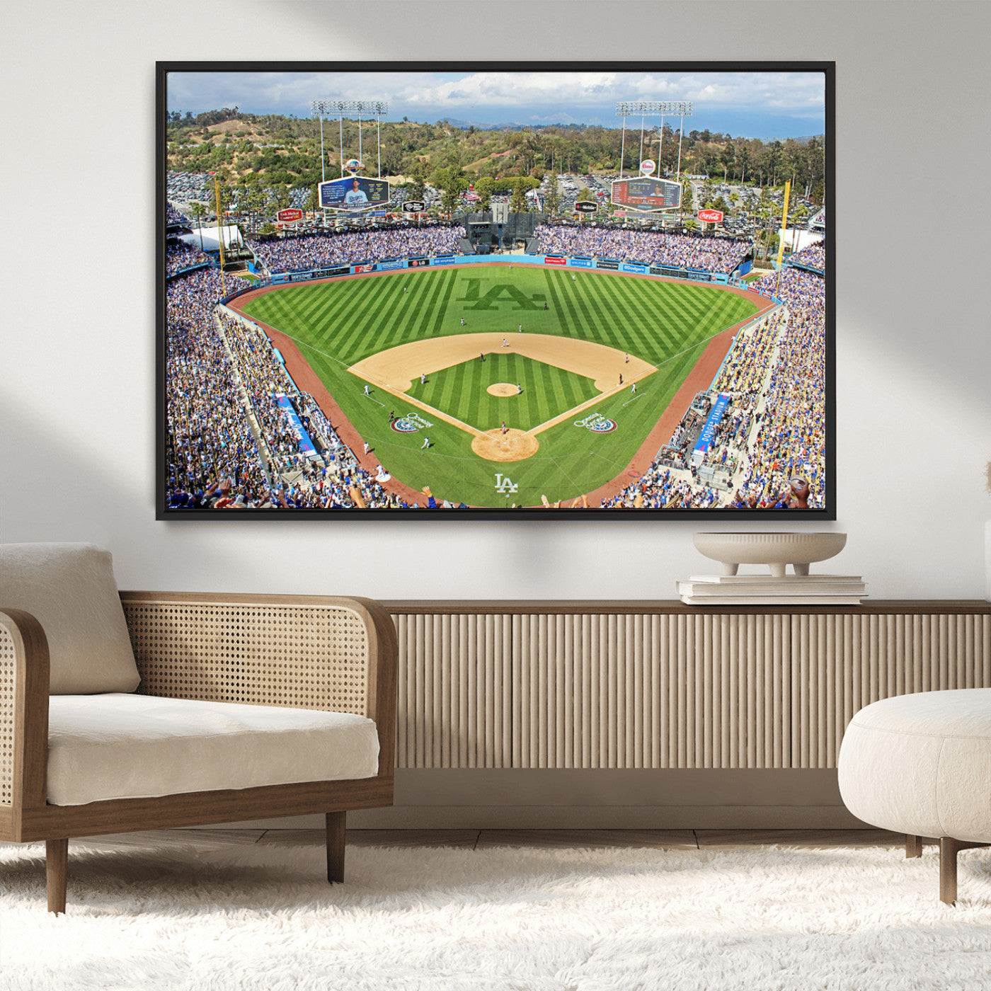 MGV-FC-36X24 - Citi Field Wall Art Print | 3-Panel New York Mets Baseball Stadium Canvas Print | Framed Sports Decor for Living Room, Man Cave, or Office