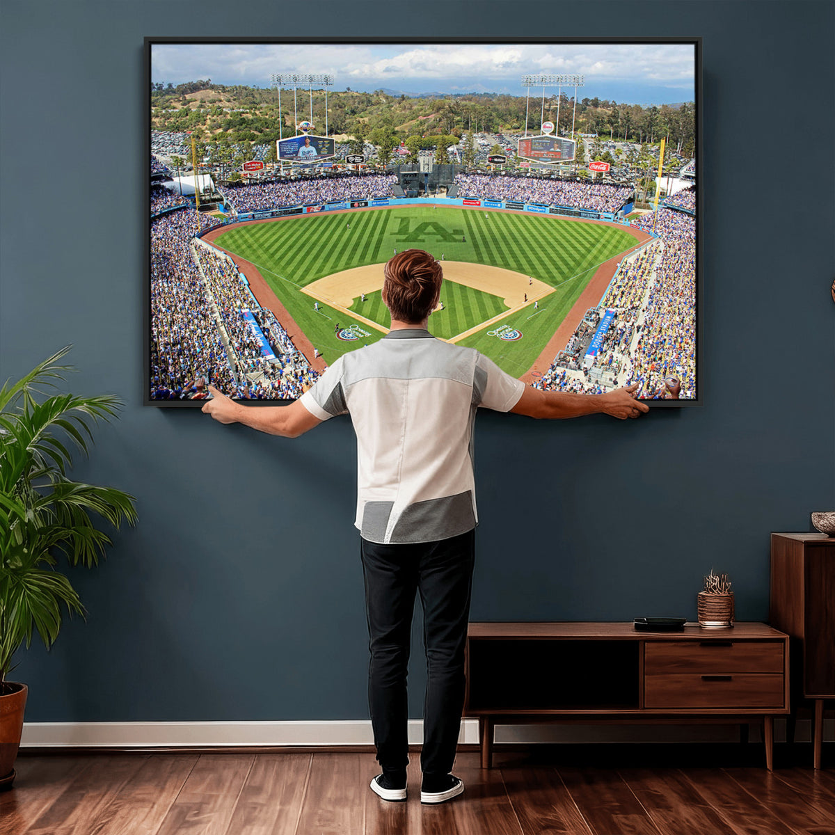 34760-MGV-CV-36X24 - Citi Field Wall Art Print | 3-Panel New York Mets Baseball Stadium Canvas Print
