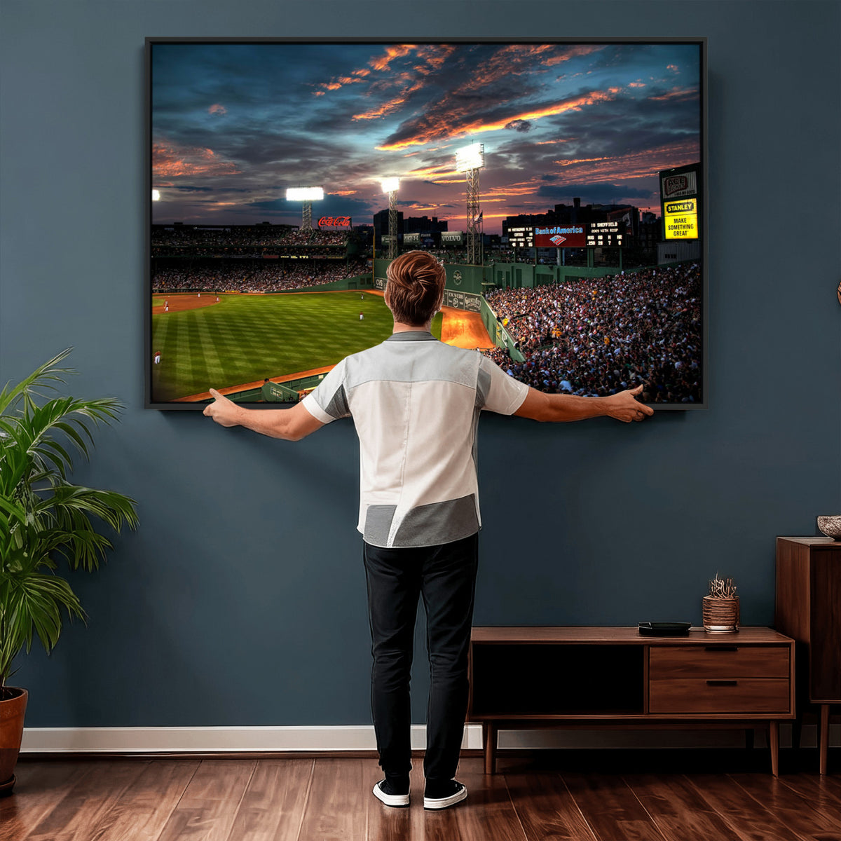 66781-MGV-CV-36X24 - Fenway Park Boston Massachusetts Stadium Wall Art Canvas Print