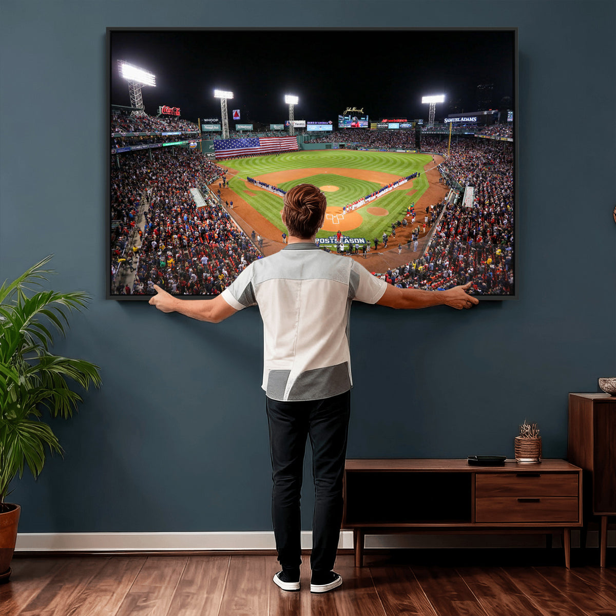 47365-MGV-CV-36X24 - Fenway Park Wall Art Canvas Print | Large Baseball Stadium Canvas for Boston Red Sox Fans