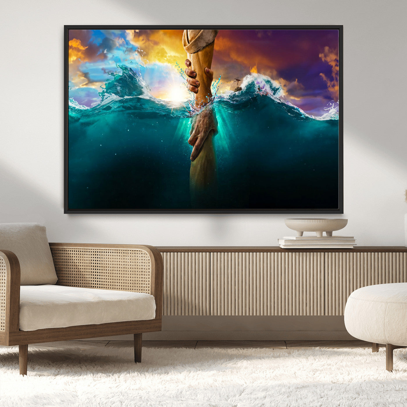 MGV-FC-36X24 - God Hand Wall Art Canvas Print