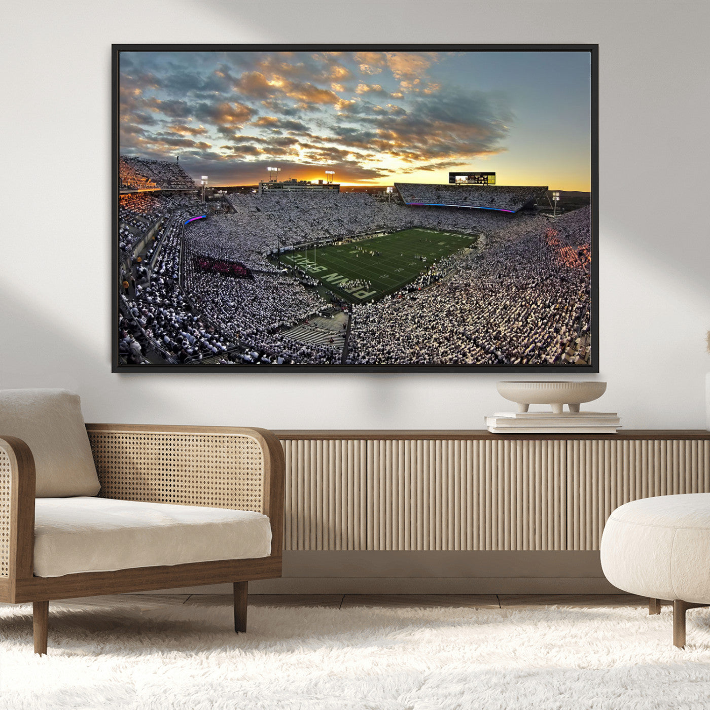 MGV-FC-36X24 - Beaver Stadium Wall Art - Penn State Stadium Wall Art | Penn Nittany Lions Football Match for Sport Room Decor