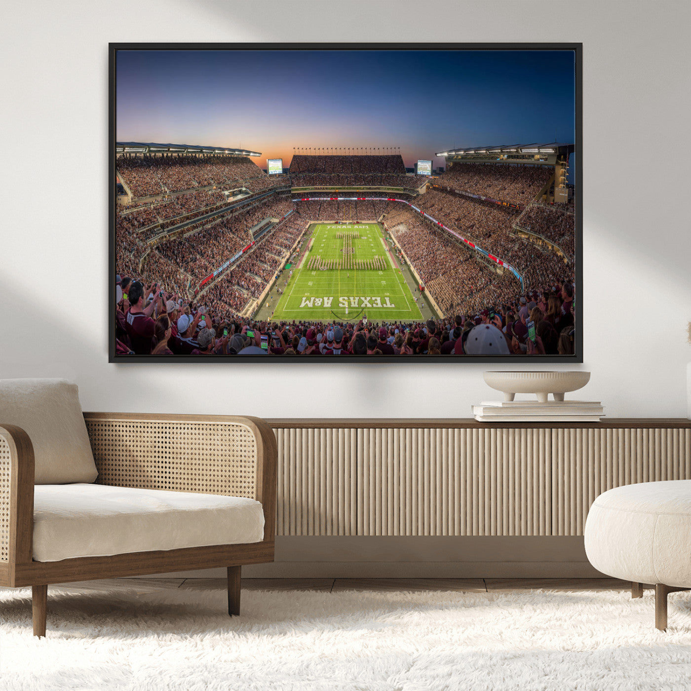MGV-FC-36X24 - Kyle Field Wall Art Print | Large Texas A&M Aggies Football Canvas Print for Sports Enthusiasts | Framed, Ready-to-Hang Stadium Decor
