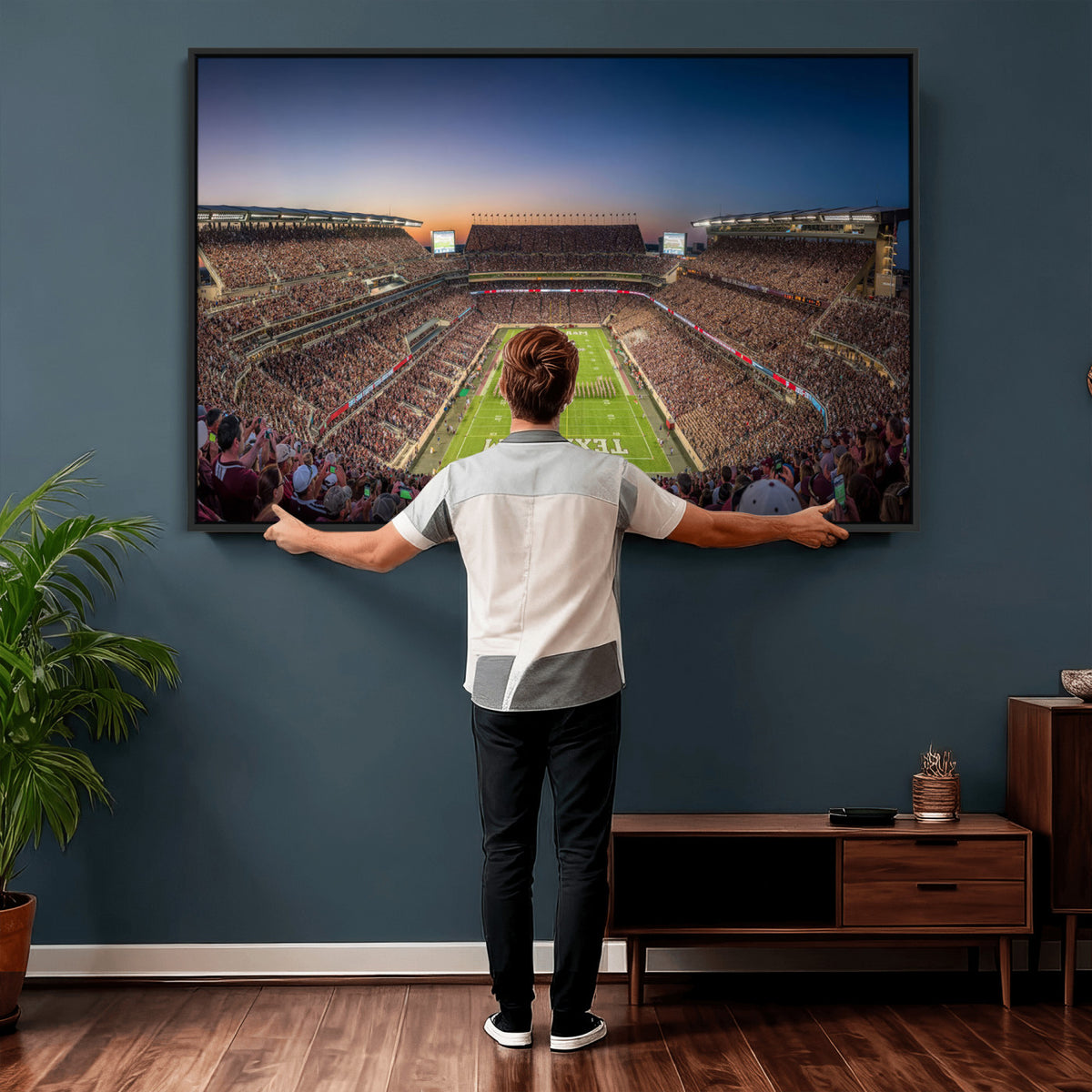 17421-MGV-CV-36X24 - Kyle Field Wall Art Print | Large Texas A&M Aggies Football Canvas Print for Sports Enthusiasts |