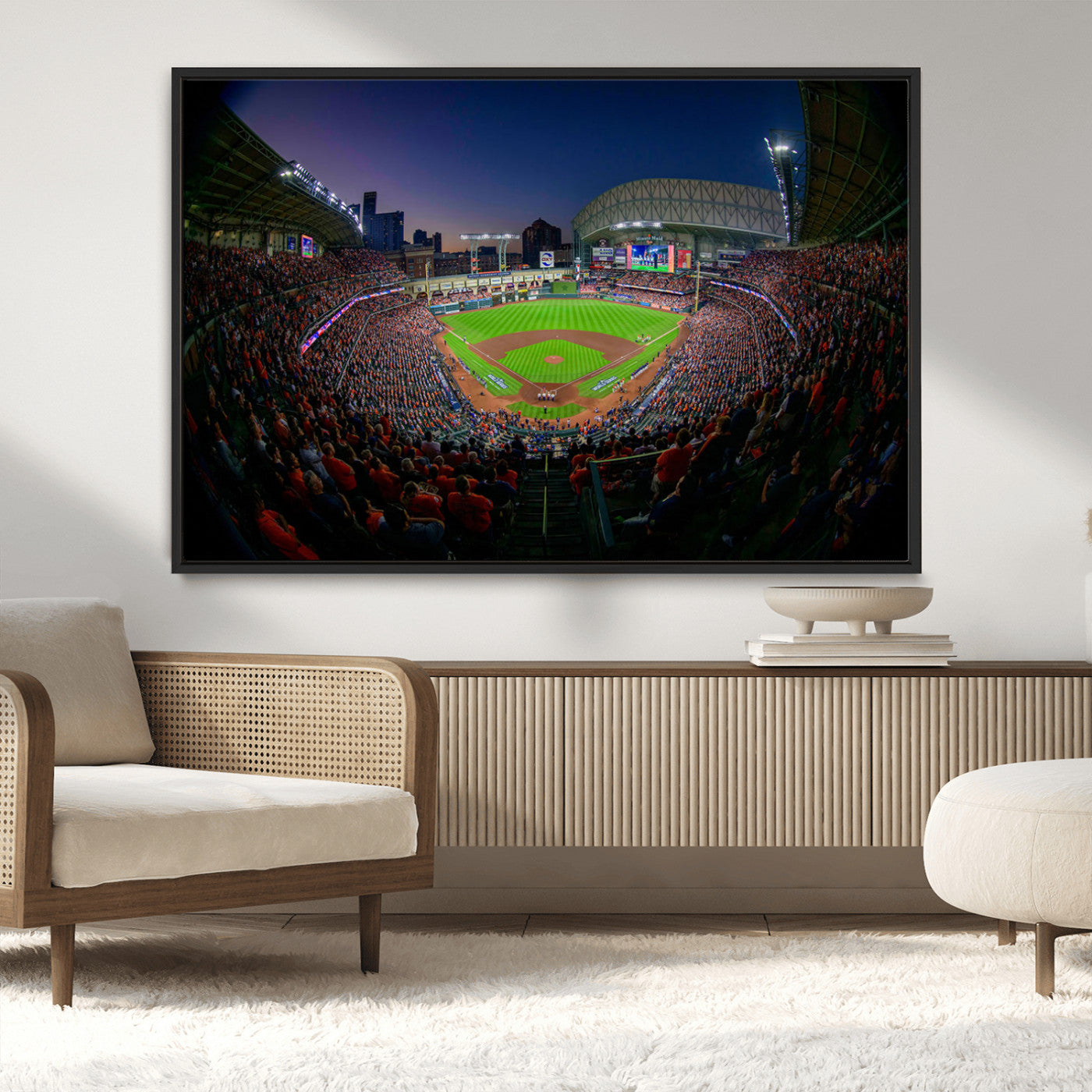 MGV-FC-36X24 - Houston Astros Baseball Team Print - Houston Minute Maid Park Stadium Wall Art Canvas Print