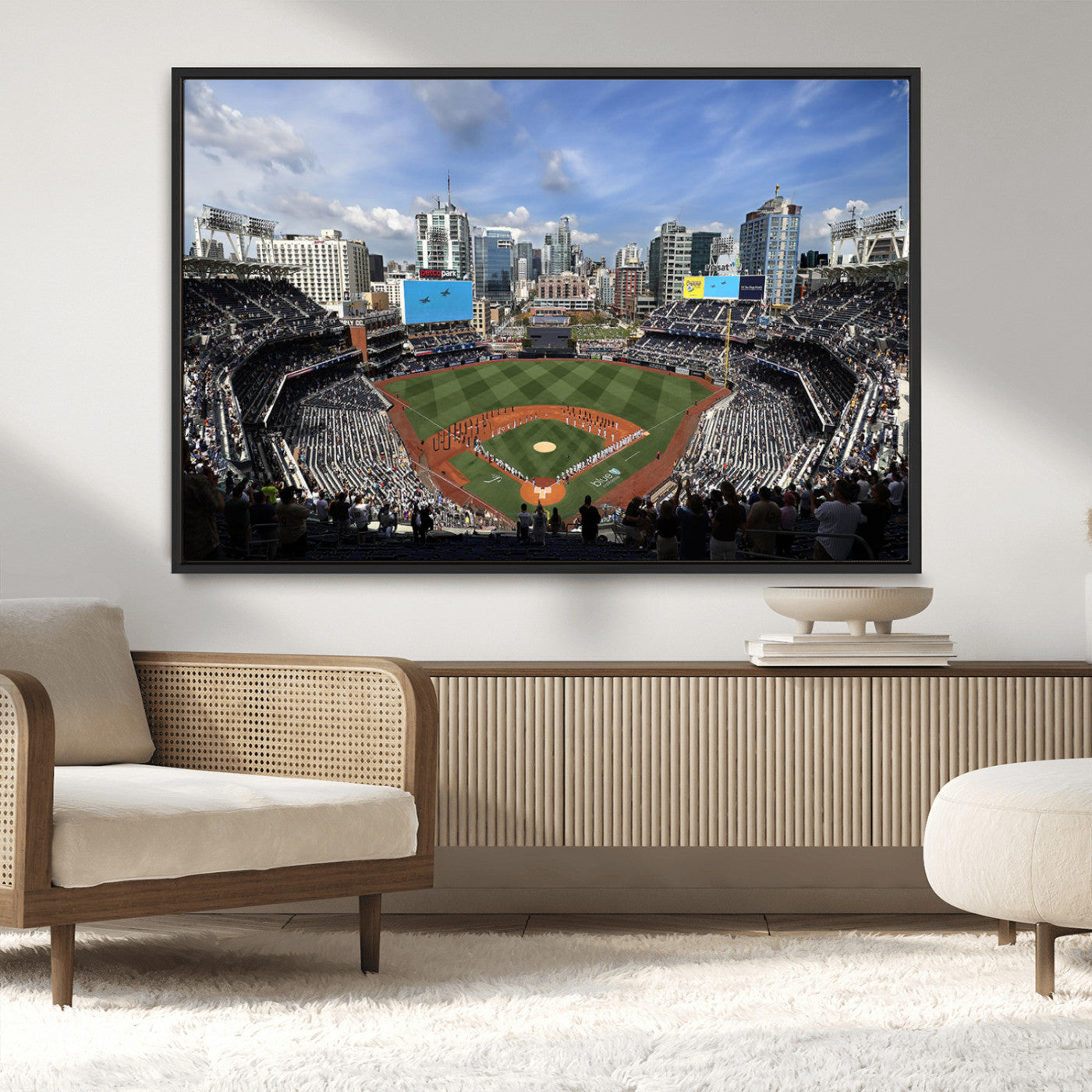 MGV-FC-36X24 - San Diego Padres Baseball Team Print - Petco Park Stadium Wall Art Canvas Print