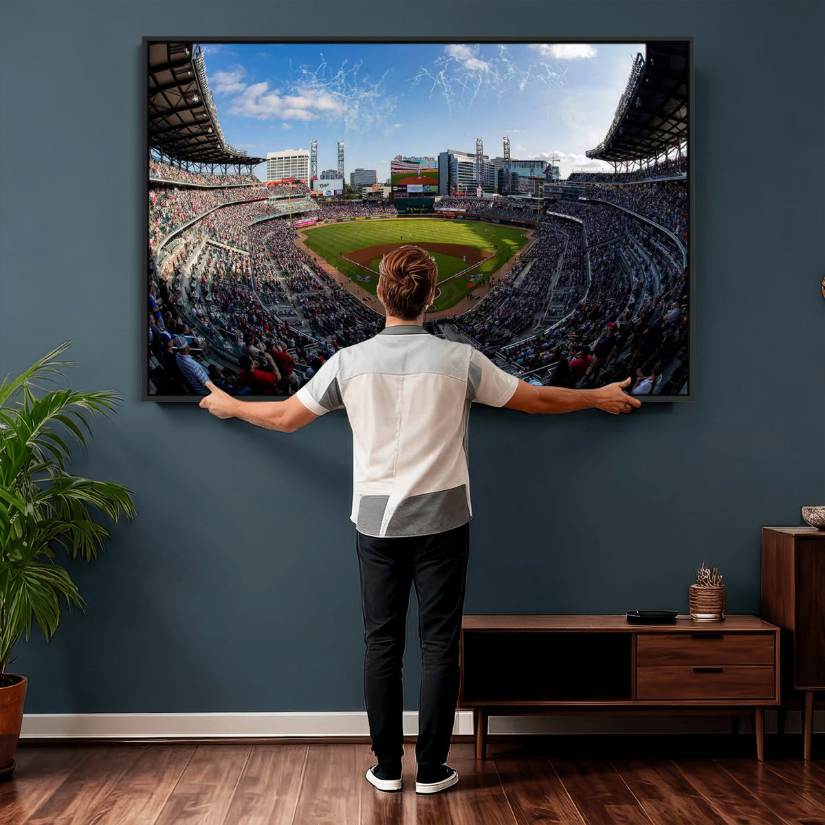 78608-MGV-CV-36X24 - Truist Park Stadium Canvas Wall Art, Atlanta Braves Game Day Decor
