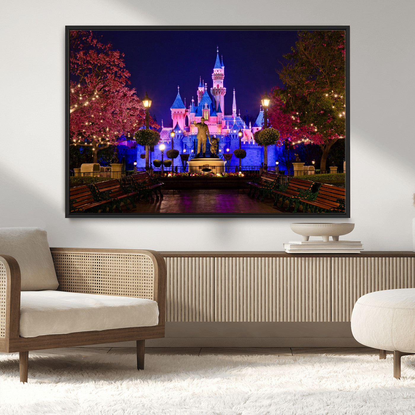MGV-FC-36X24 - Castle Large Wall Art Disney Magic Kingdom Kids Room Decor - Disney World Christmas Home Decor Child