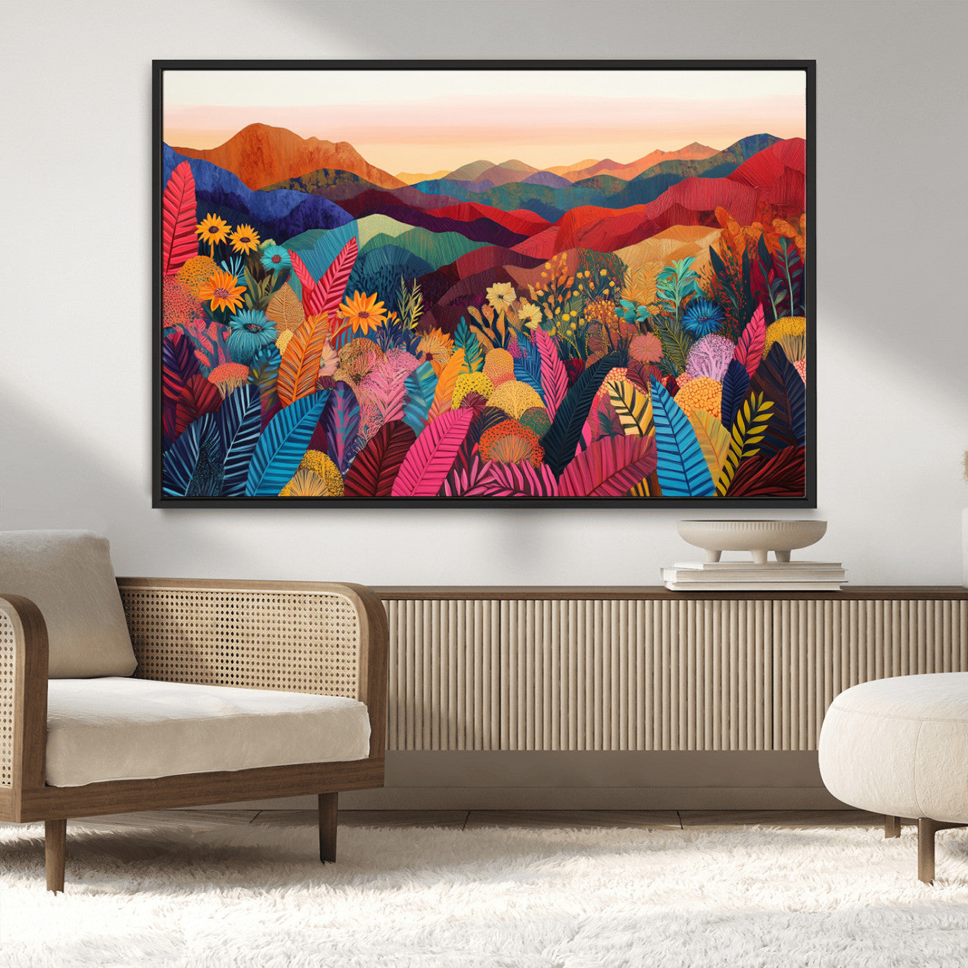 MGV-FC-36X24 - YAYOI KUSAMA Abstract Print - Landscape Canvas Wall Art Print - Vibrant Modern Decor for Living