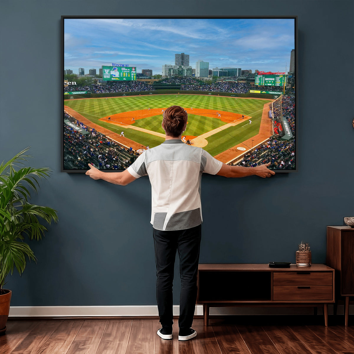 86839-MGV-CV-36X24 - Wrigley Field Chicago Cubs Panoramic Canvas Print